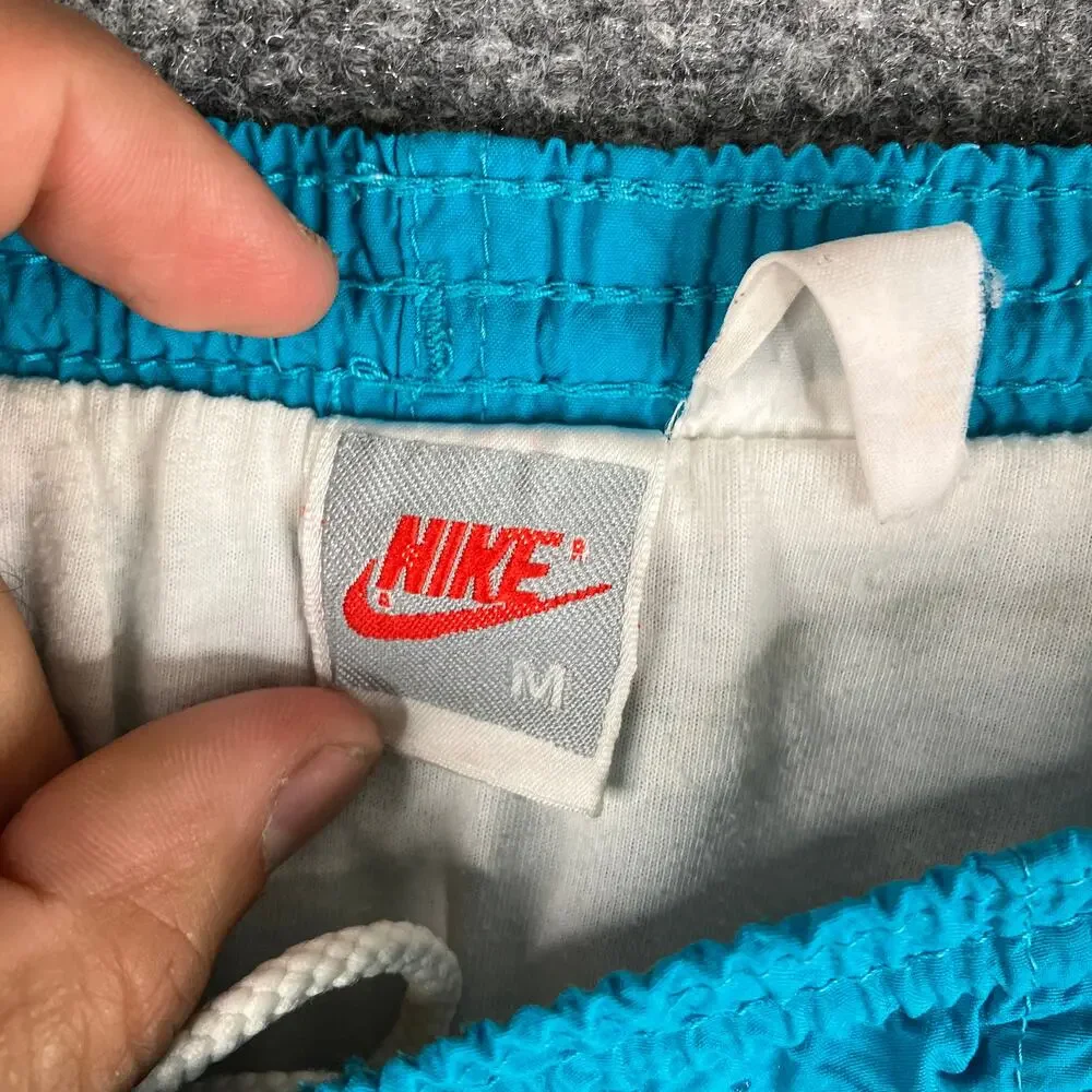 Nike Swim Trunks Mens M Teal Blue Lined Quick Dry Nylon Drawstring‎ Swim Shorts